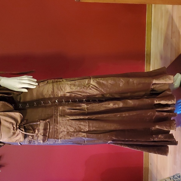 Svetlana 2 piece Skirt + Jacket Set Metallic Brown Bronze - BNWT - Picture 9 of 16